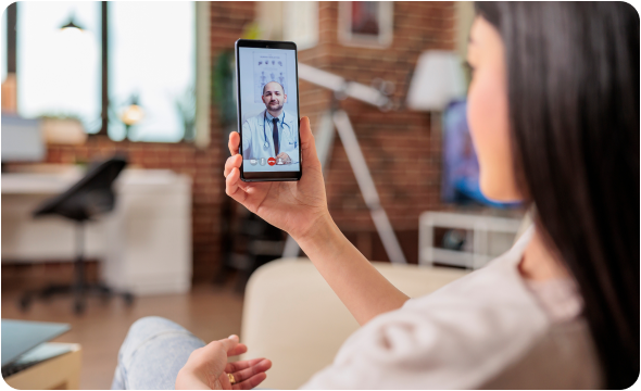 Vantara Health member joining a telehealth appointment from home